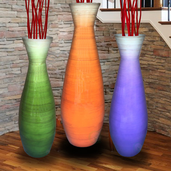 DAANIS: Tall Floor Vase Trio
